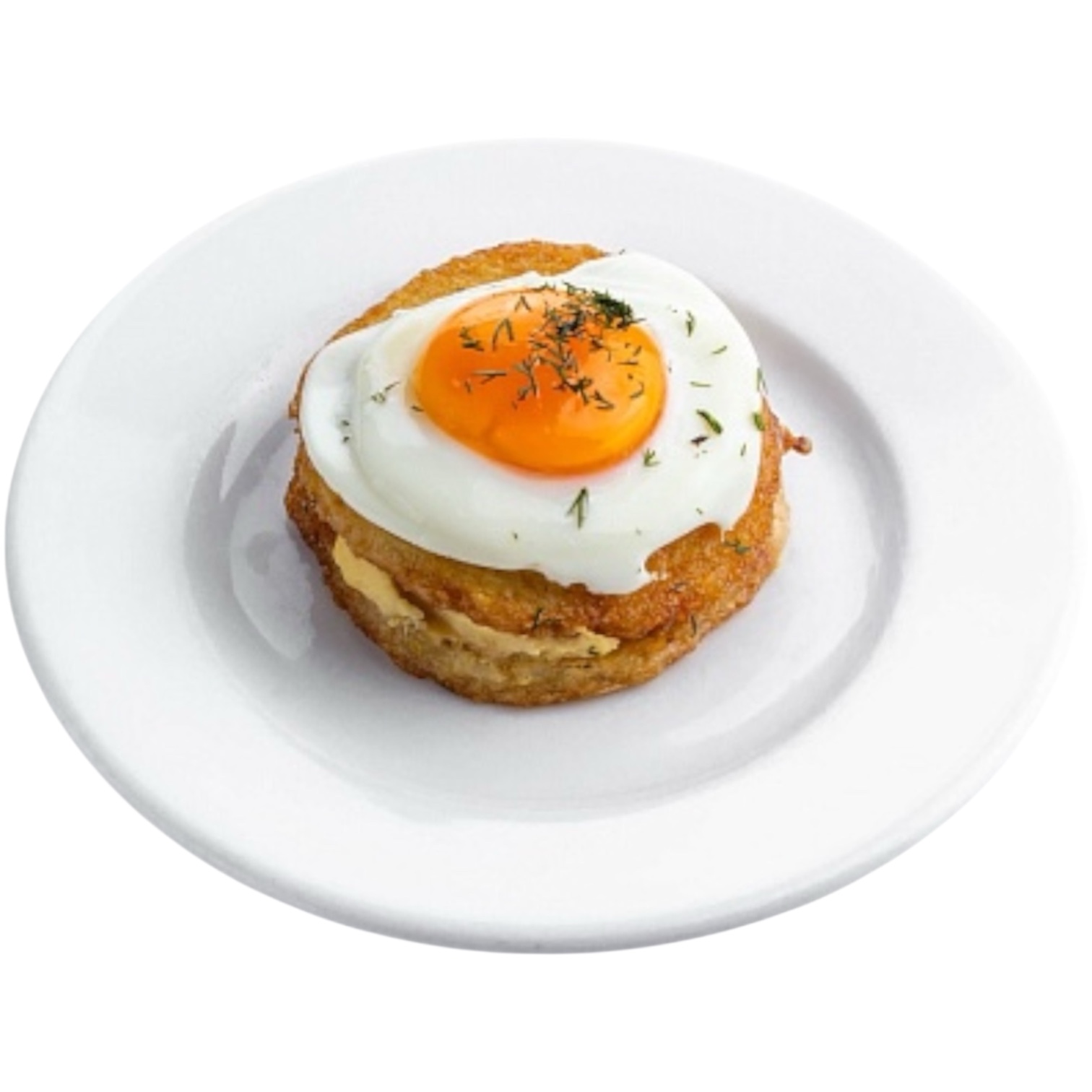 Драники с беконом и яйцом