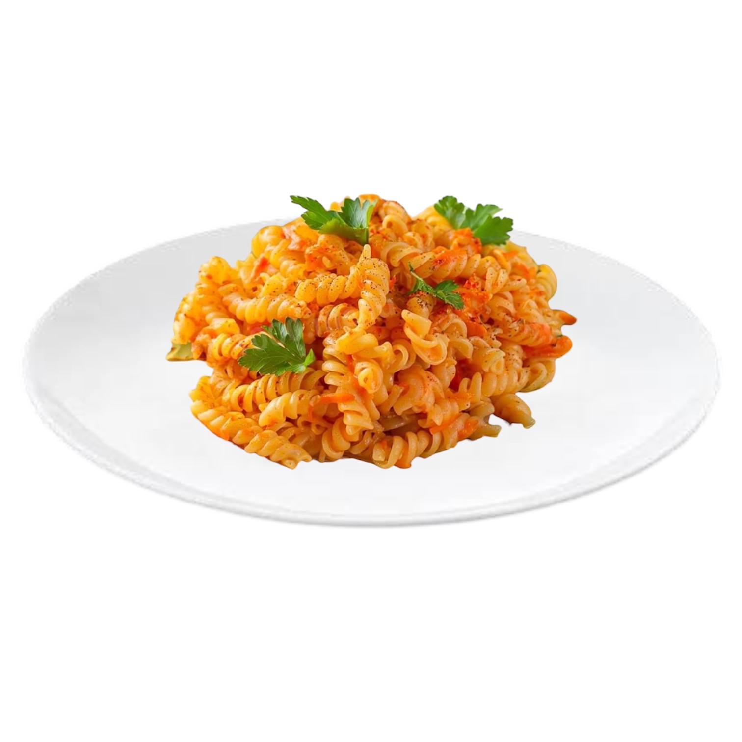 Макароны с луком и морковью